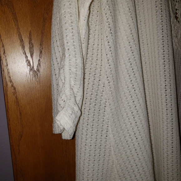 Maurices women's lace and cotton cardigan, cream colored size XXL - Picture 9 of 13